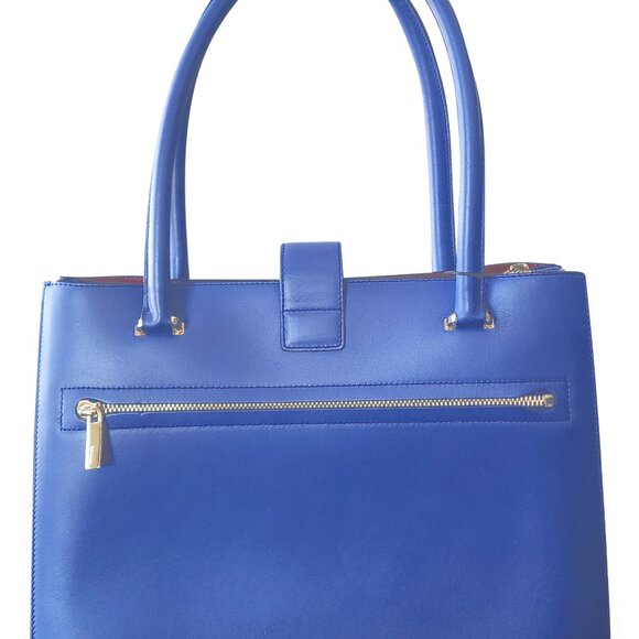 Salvatore Ferragamo Blue Leather Marlene Tote - Picture 5 of 8